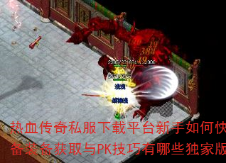 热血传奇私服下载平台新手如何快速升级?高手必备装备获取与PK技巧有哪些独家版本攻略揭秘? 热血传奇私服下载平台新手如何快速升级?高手必备装备获取与PK技巧有哪些独家版本攻略揭秘?