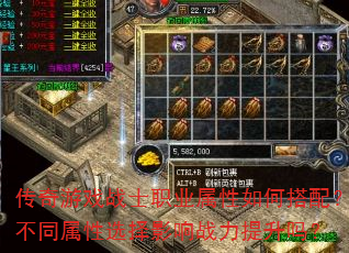 传奇游戏战士职业属性如何搭配?不同属性选择影响战力提升吗? 传奇游戏战士职业属性如何搭配?不同属性选择影响战力提升吗?