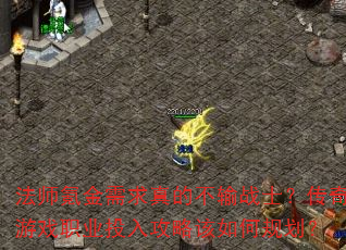 法师氪金需求真的不输战士?传奇游戏职业投入攻略该如何规划? 法师氪金需求真的不输战士?传奇游戏职业投入攻略该如何规划?