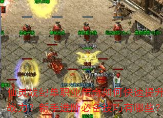 仙灵战纪单职业传奇如何快速提升战力?新手进阶必备技巧有哪些? 仙灵战纪单职业传奇如何快速提升战力?新手进阶必备技巧有哪些?