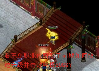 君王单职业传奇新手前期如何快速升级并击败终极BOSS? 君王单职业传奇新手前期如何快速升级并击败终极BOSS?