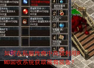 如何在私服传奇中高效利用RMB回收系统获取稀有装备? 如何在私服传奇中高效利用RMB回收系统获取稀有装备?