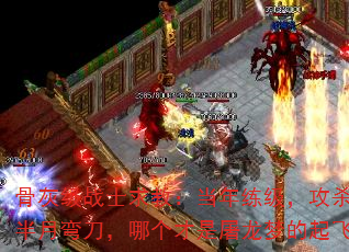 骨灰级战士求教:当年练级,攻杀剑术和半月弯刀,哪个才是屠龙梦的起飞键? 骨灰级战士求教:当年练级,攻杀剑术和半月弯刀,哪个才是屠龙梦的起飞键?