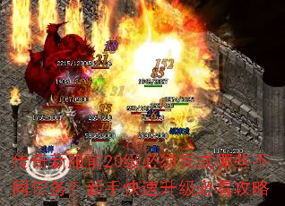 传奇新服前20级必须完成哪些不同任务?新手快速升级必看攻略 传奇新服前20级必须完成哪些不同任务?新手快速升级必看攻略